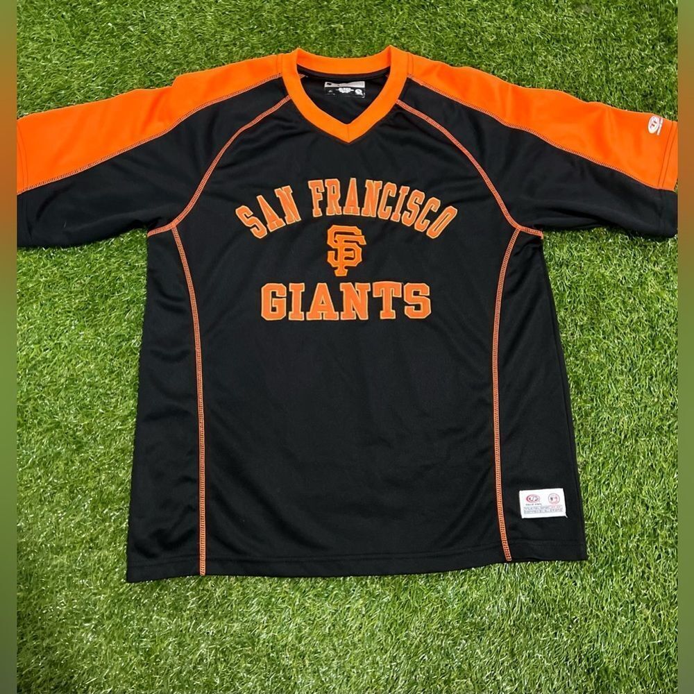 True Fan San Francisco Giants V Neck Jersey Genuine Merchandise Size Large